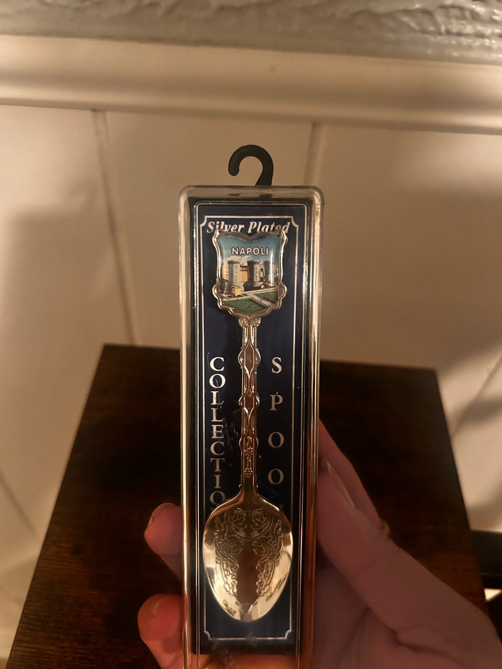 Vintage Silver plate Napoli Souvenir with Display Case  Collection Spoon